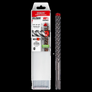 DIABLO DMAPL4185-P25 1/2"X6"X8" SDS PLUS 4 CUTTER CARBIDE